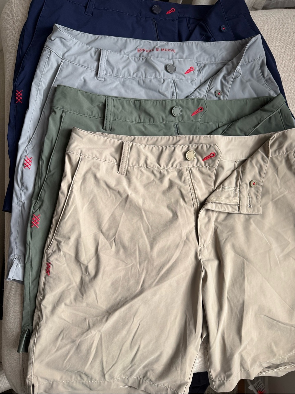 RHONE Men’s Chino Shorts in Beige, Olive, Light Blue, Navy